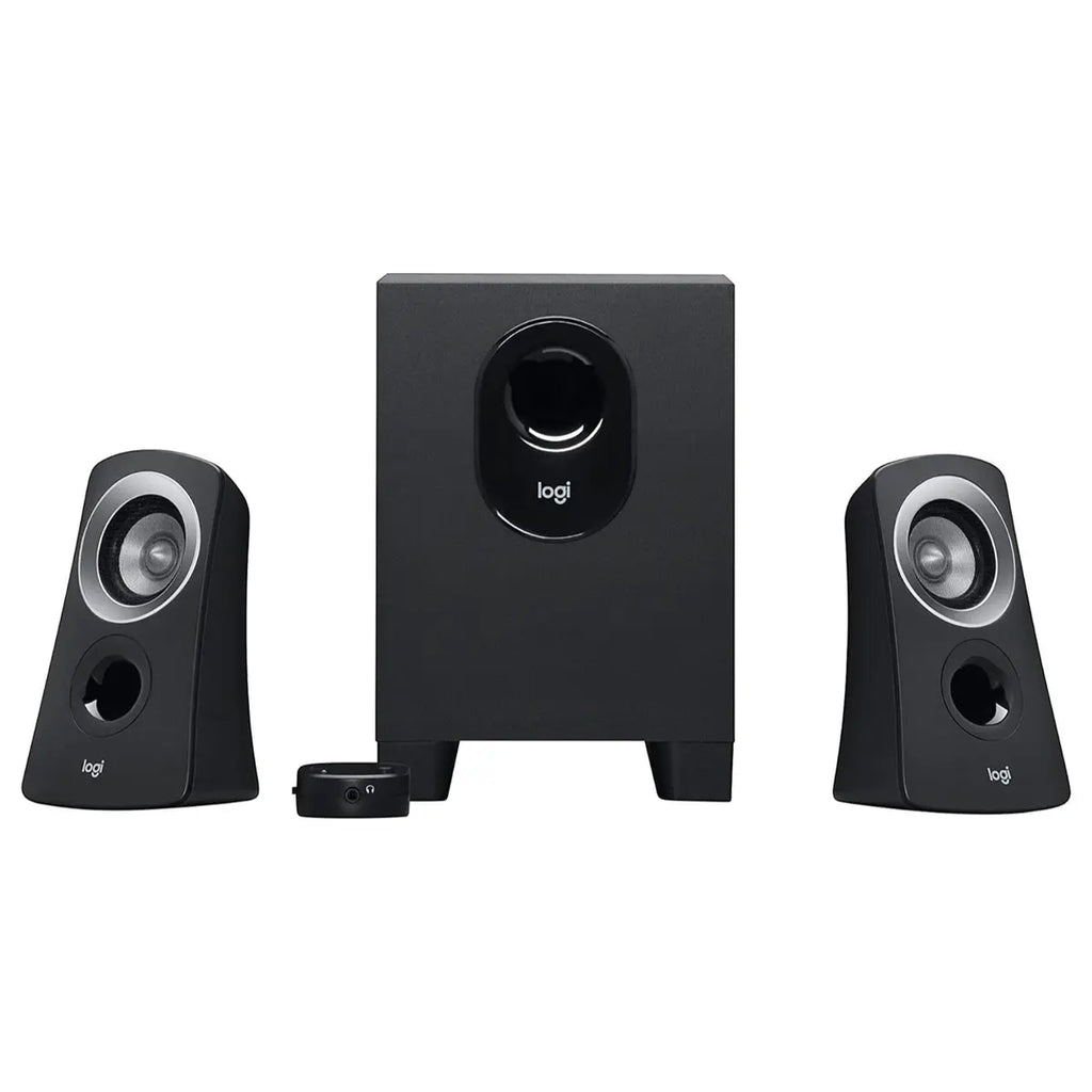 Logitech Z313 2.1 Multimedia Speaker System with Subwoofer, 50 Watts Peak 25 Watts RMS, 3.5mm Audio Input, Black