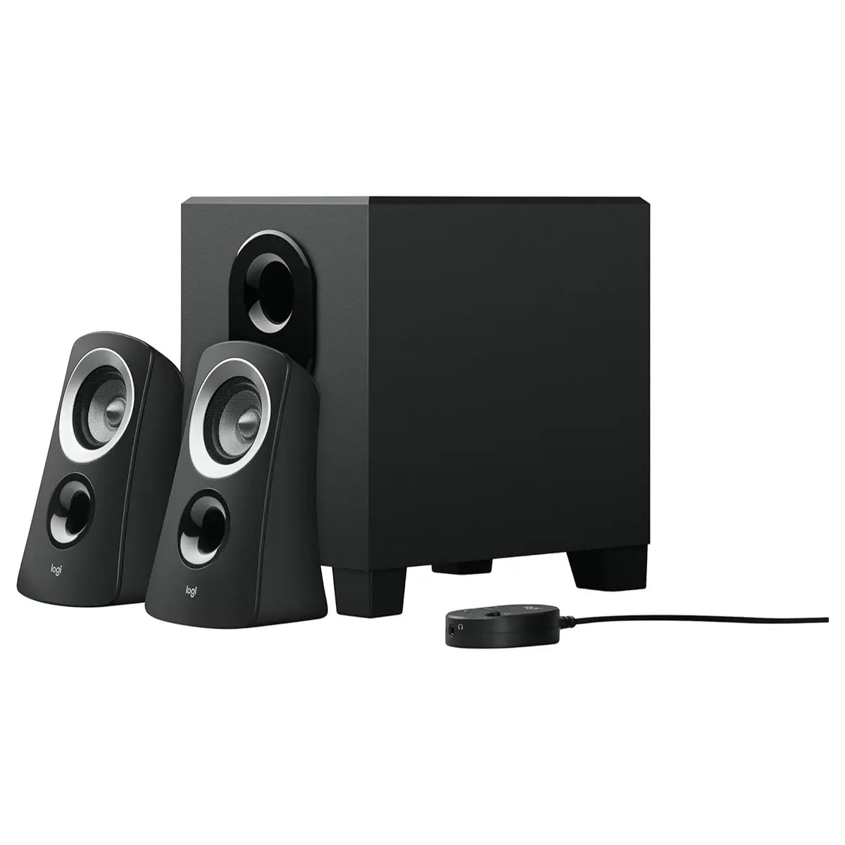 Logitech Z313 2.1 Multimedia Speaker System with Subwoofer, 50 Watts Peak 25 Watts RMS, 3.5mm Audio Input, Black