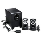 Logitech Z313 2.1 Multimedia Speaker System with Subwoofer, 50 Watts Peak 25 Watts RMS, 3.5mm Audio Input, Black