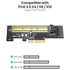 Ugreen M.2 NVMe to PCI Express Adapter Card, PCIe 3.0 x4, 32Gbps, 70503, Expansion Card