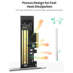 Ugreen M.2 NVMe to PCI Express Adapter Card, PCIe 3.0 x4, 32Gbps, 70503, Expansion Card