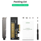 Ugreen M.2 NVMe to PCI Express Adapter Card, PCIe 3.0 x4, 32Gbps, 70503, Expansion Card