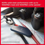 SanDisk Extreme 4TB Portable SSD, Up To 1050MB/s, USB-C USB 3.2 Gen 2, IP65 Water and Dust Resistance