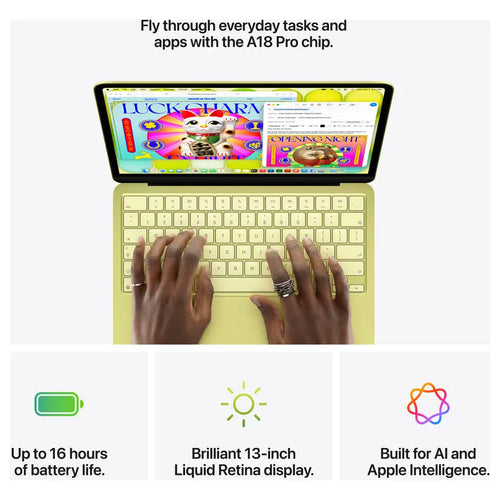 Apple MacBook Neo Laptop Apple A18 Pro 6-Core Chip 8GB RAM 512GB SSD 13" Liquid Retina Display Citrus MHFE4