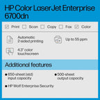 HP Color LaserJet Enterprise 6700dn Printer, 55 Ppm, 1200x1200 Dpi, Auto Duplex (Official Warranty)