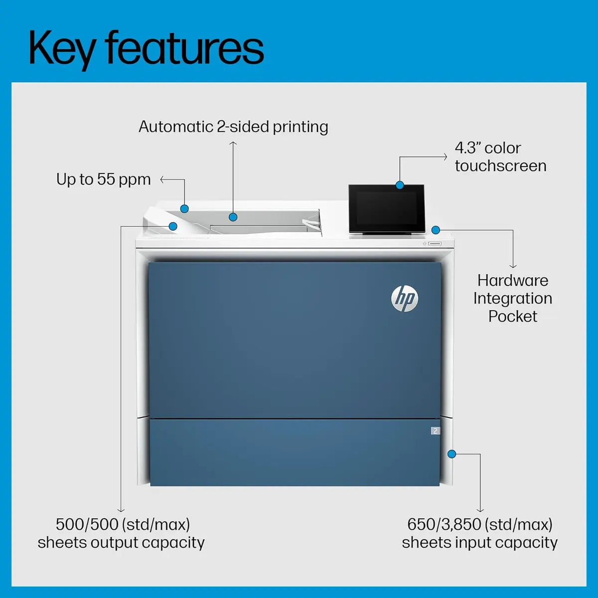 HP Color LaserJet Enterprise 6700dn Printer, 55 Ppm, 1200x1200 Dpi, Auto Duplex (Official Warranty)