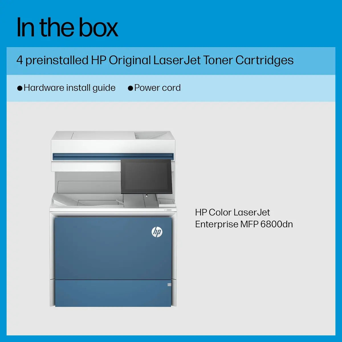 HP Color LaserJet Enterprise MFP 6800dn Multifunction Printer, Up To 55 Ppm, Auto Duplex Printing, 8-inch Color Touchscreen (Official Warranty)