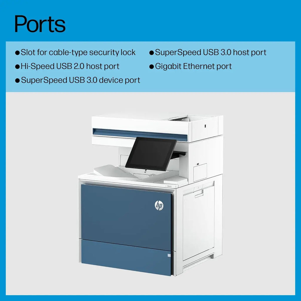 HP Color LaserJet Enterprise MFP 6800dn Multifunction Printer, Up To 55 Ppm, Auto Duplex Printing, 8-inch Color Touchscreen (Official Warranty)
