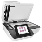 HP ScanJet Enterprise Flow N9120 fn2 Flat Surface Document Scanner, 8" Touchscreen, 120ppm 240ipm, 200 Sheets, Ethernet and USB, White (Official Warranty)