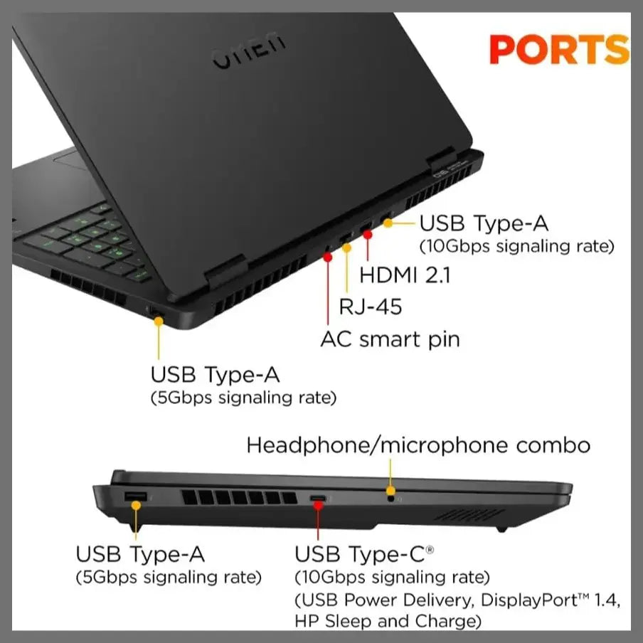 HP Omen 16-AN0075CL Gaming Laptop, Intel Core Ultra 9 285H, GeForce RTX 5070 8GB, 32GB DDR5, 1TB SSD, 16.0" WUXGA 144Hz, Windows 11 Home