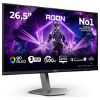 AOC AG276QKD2 26.5 Inch WQHD Monitor 500Hz QD-OLED 0.03ms GtG Adaptive Sync HDR500 TrueBlack Black