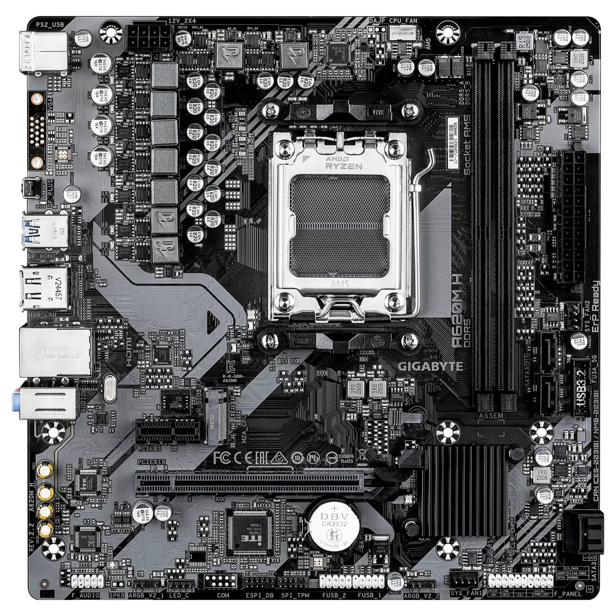 Gigabyte A620M H Motherboard Socket AMD AM5 DDR5