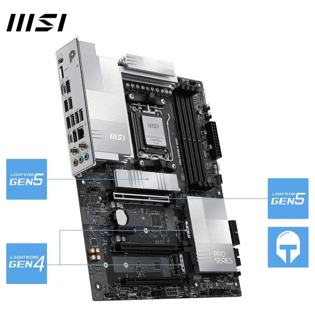 MSI PRO X870E-P WIFI Motherboard ATX AM5, Wi-Fi 7, 5G LAN