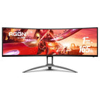 AOC Agon AG493UCX2 Curved Gaming Monitor, 49" 5120x1440 DQHD VA 165Hz 1ms MPRT, DisplayHDR 400, AMD FreeSync Premium Pro, USB-C, KVM Switch