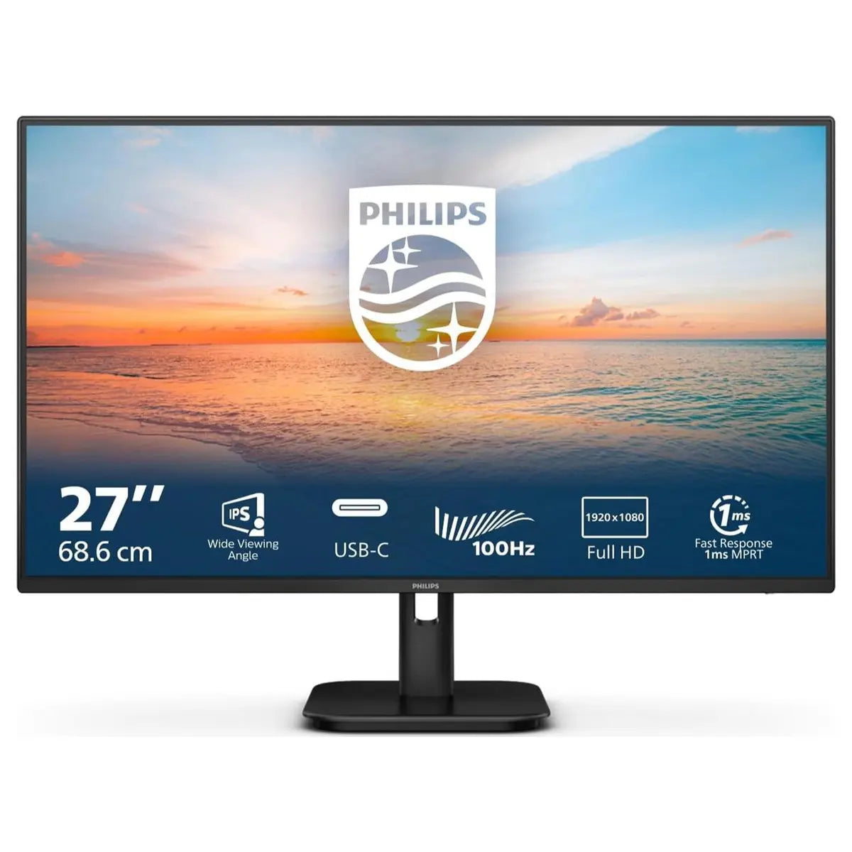 Philips 27E1N1300A USB-C Monitor, 27" FHD IPS, 100Hz, 1ms MPRT, 27E1N1300A/00