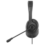 A4Tech FH100i Stereo Headset, 40mm Speaker Unit, Rotatable Omni-Directional Mic, Inline Remote Control, Stone Black