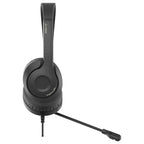 A4Tech FH100i Stereo Headset, 40mm Speaker Unit, Rotatable Omni-Directional Mic, Inline Remote Control, Stone Black