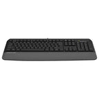 A4Tech Fstyler FK20 Multimedia Comfort Keyboard, FN Plus 12 Multimedia Hot Keys, Waterproof Design, Ergonomic Wrist Rest, Grey