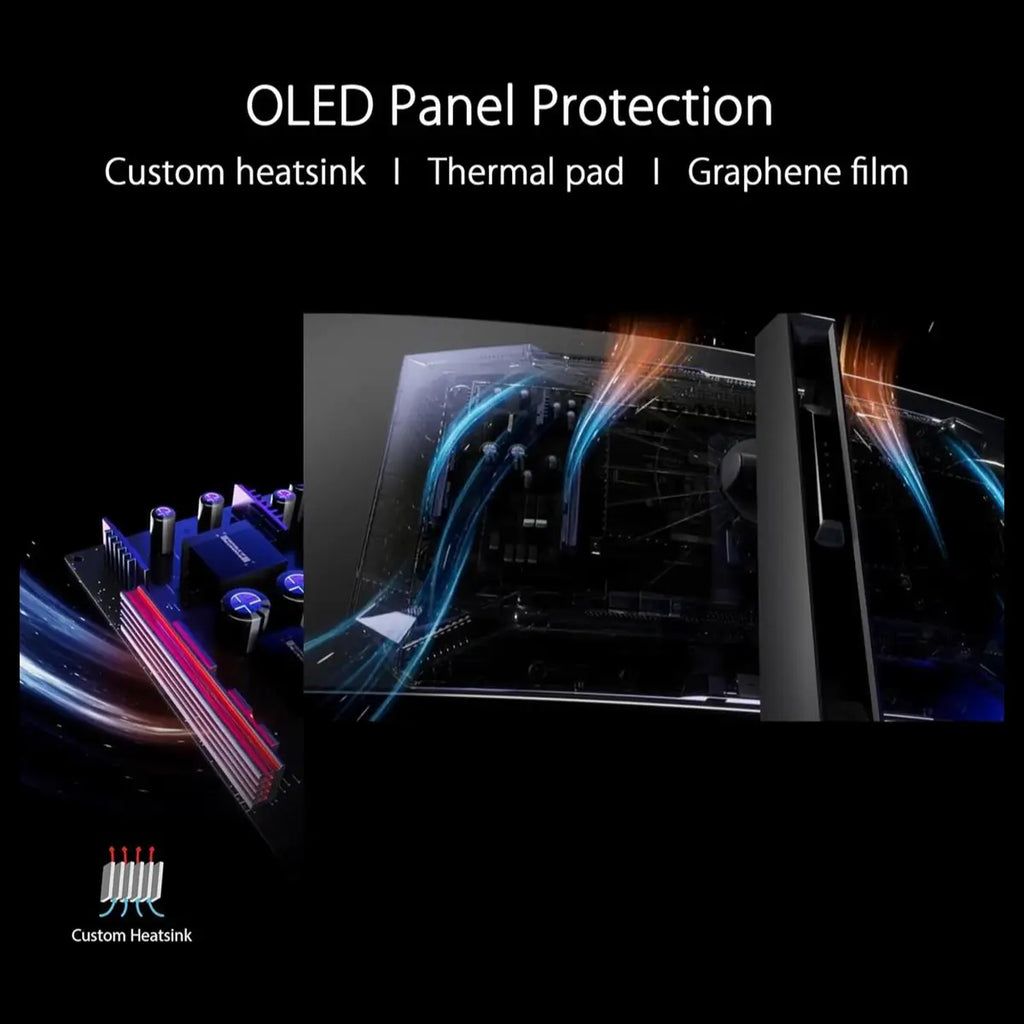 Asus Rog Swift OLED PG49WCD Curved Gaming Monitor, 49" Super-Ultrawide 5120x1440, QD-OLED, 144Hz, 0.03ms GTG