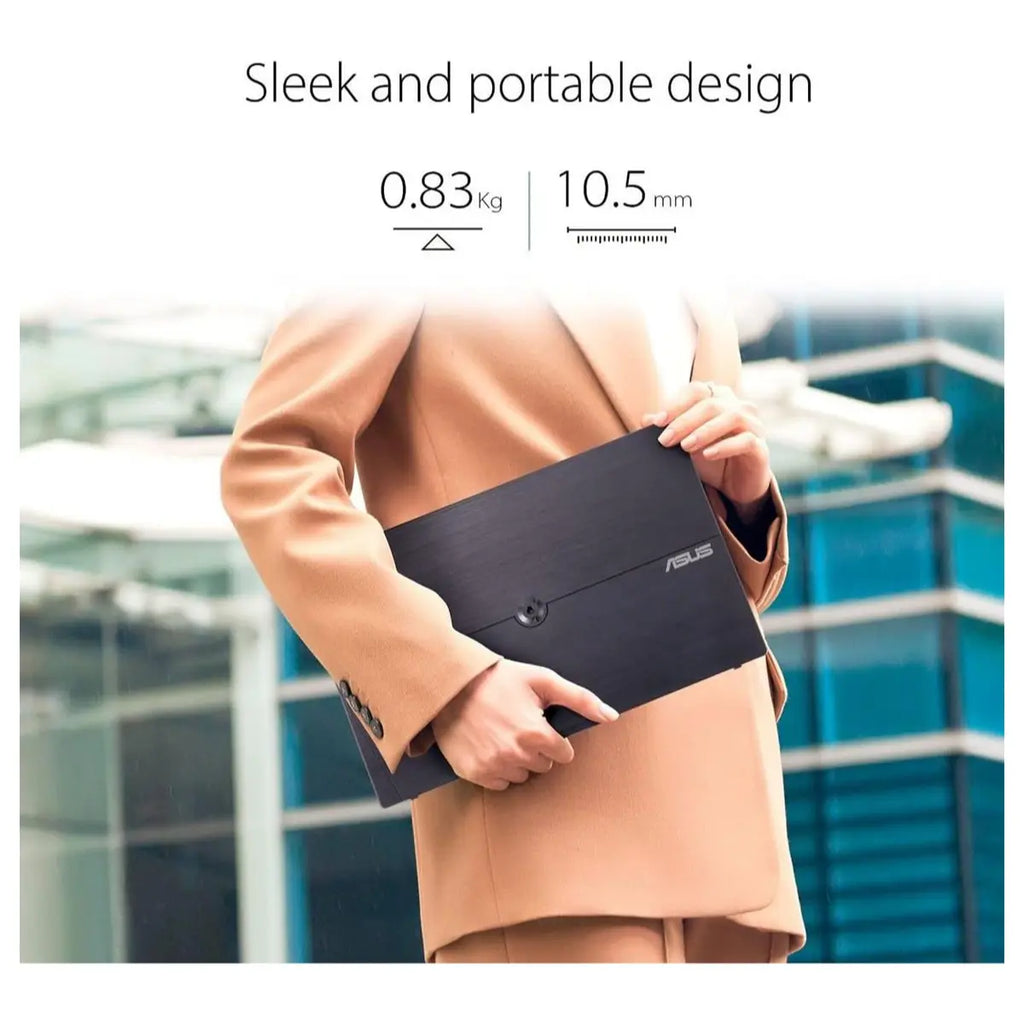 Asus ZenScreen MB16ACV Portable Monitor, 15.6" Full HD 1920x1080 IPS, USB-C Hybrid-Signal Power and Video, Kickstand, Eye Care Flicker Free Blue Light Filter