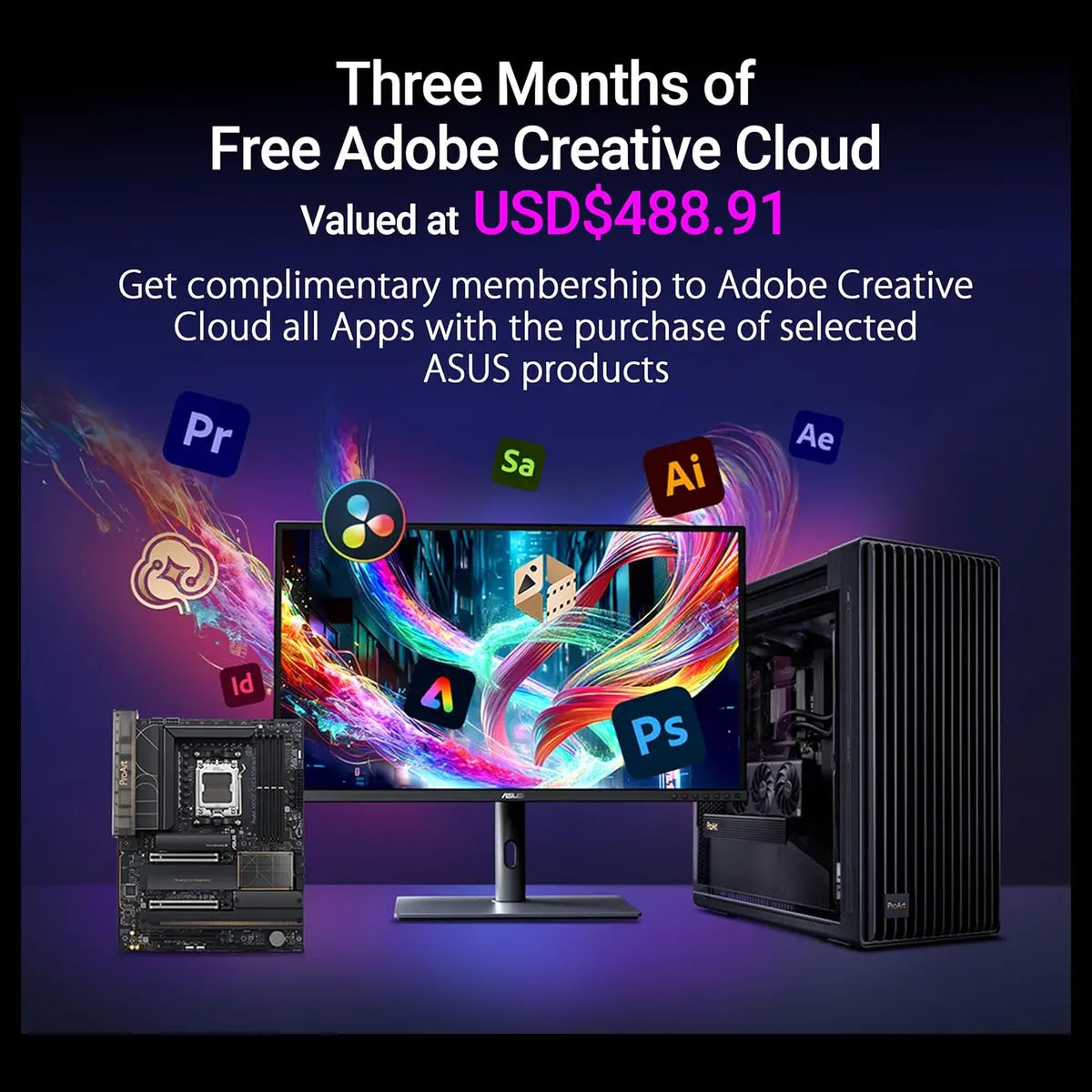 ASUS ProArt Z890-CREATOR WIFI Z890 ATX Motherboard, LGA1851, DDR5, PCIe5.0, Thunderbolt5 Type-C, 10Gb and 2.5Gb LAN, WiFi7