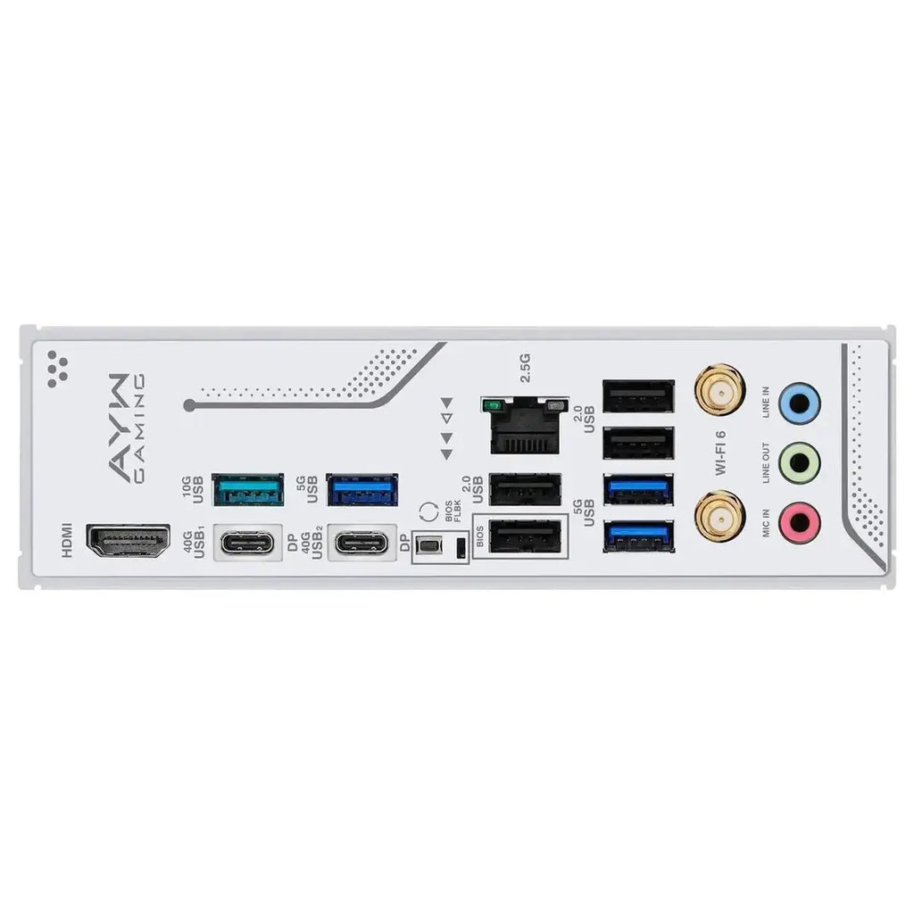 Asus X870 AYW Gaming Wifi W Motherboard, AMD X870, AM5, ATX, DDR5 8000+MT/s, PCIe 5.0 x16, 3x M.2, Wi-Fi 6, 2.5Gb LAN, USB4, White