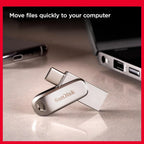 SanDisk Ultra Dual Drive Luxe 1TB, USB 3.2 Gen 1, USB Type-C and Type-A, Up To 400MB/s, SDDDC4-1T00-GAM46