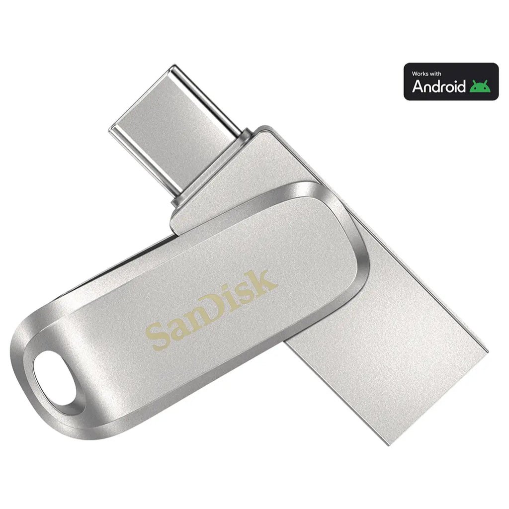 SanDisk Ultra Dual Drive Luxe USB Type-C Flash Drive, 256GB USB 3.2 Gen 1, Up To 400MB/s Read, SDDDC4-256G-G46, Silver
