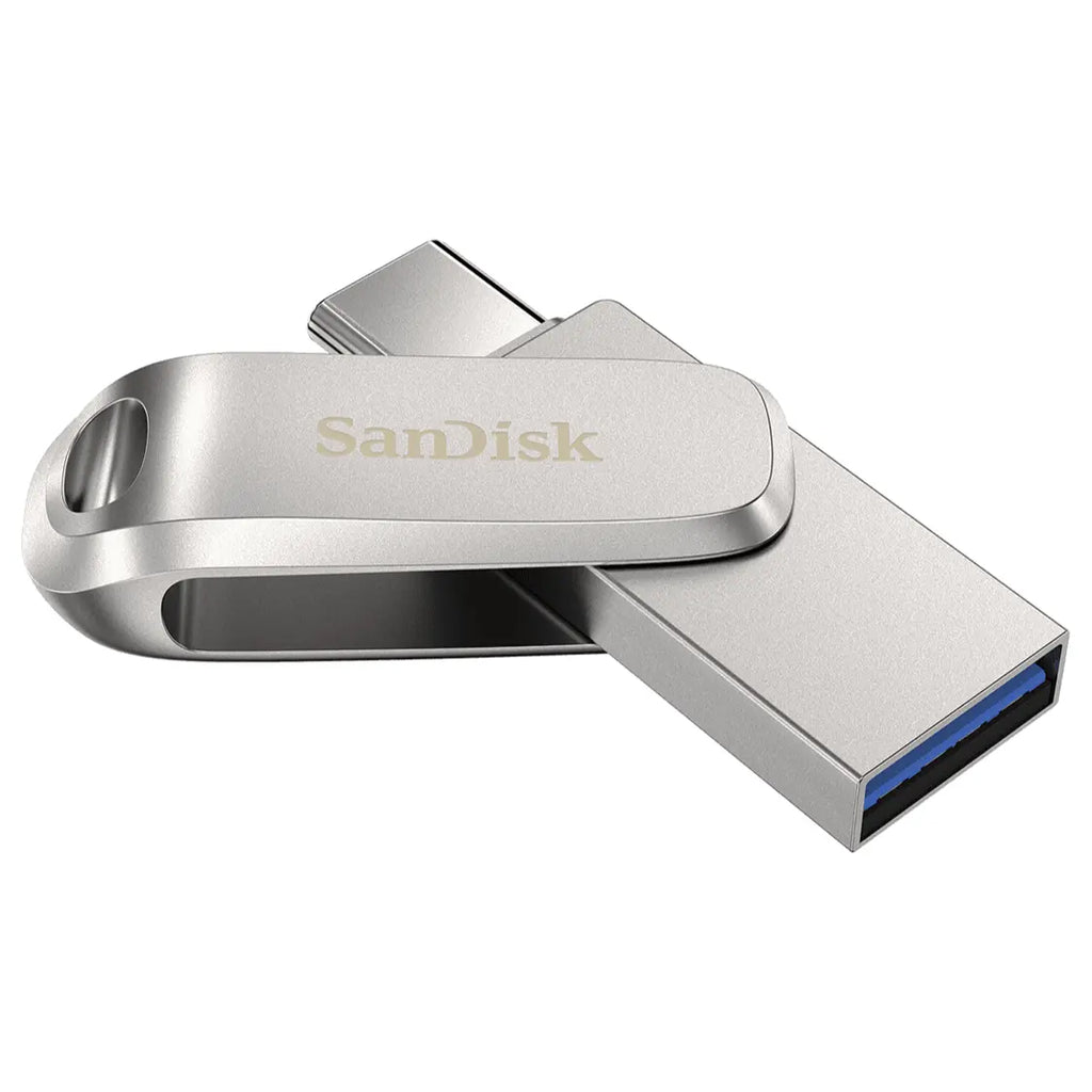 SanDisk Ultra Dual Drive Luxe USB Type-C Flash Drive, 256GB USB 3.2 Gen 1, Up To 400MB/s Read, SDDDC4-256G-G46, Silver