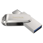SanDisk Ultra Dual Drive Luxe USB Type-C Flash Drive, 256GB USB 3.2 Gen 1, Up To 400MB/s Read, SDDDC4-256G-G46, Silver