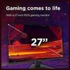 Lenovo Legion R27s Gaming Monitor, 27" FHD 144Hz IPS, 1ms MPRT, HDMI 2.1 and DisplayPort 1.2, Raven Black