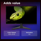 Lenovo Legion R27s Gaming Monitor, 27" FHD 144Hz IPS, 1ms MPRT, HDMI 2.1 and DisplayPort 1.2, Raven Black