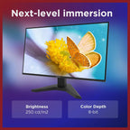 Lenovo Legion R27s Gaming Monitor, 27" FHD 144Hz IPS, 1ms MPRT, HDMI 2.1 and DisplayPort 1.2, Raven Black