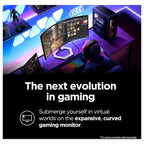 Lenovo Legion Pro 34WD-10 Curved Gaming Monitor, 34" WQHD OLED 240Hz, 3440x1440, 0.03ms MPRT, AMD FreeSync Premium Pro, HDR TB400, KVM, USB-C, HDMI 2.1, DP 1.4, Raven Black