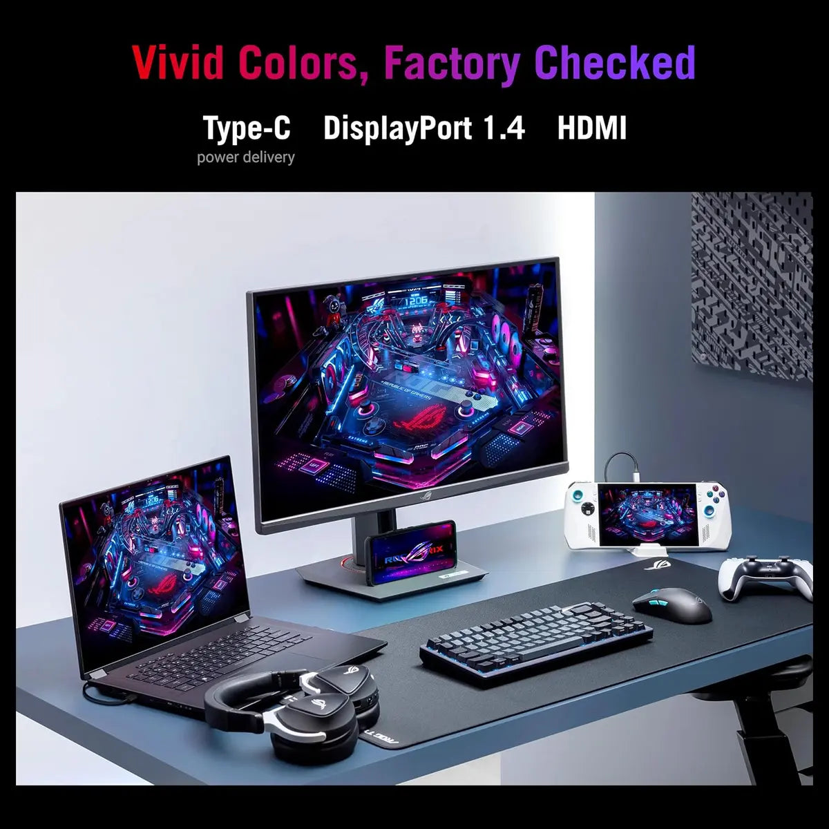 ASUS ROG Strix XG27ACMS, 27" QHD 320Hz, Fast IPS 0.3ms, HDR, USB-C, G-SYNC Compatible