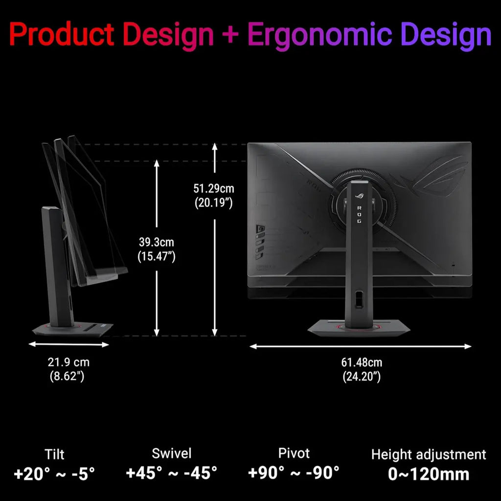 ASUS ROG Strix XG27ACMS, 27" QHD 320Hz, Fast IPS 0.3ms, HDR, USB-C, G-SYNC Compatible