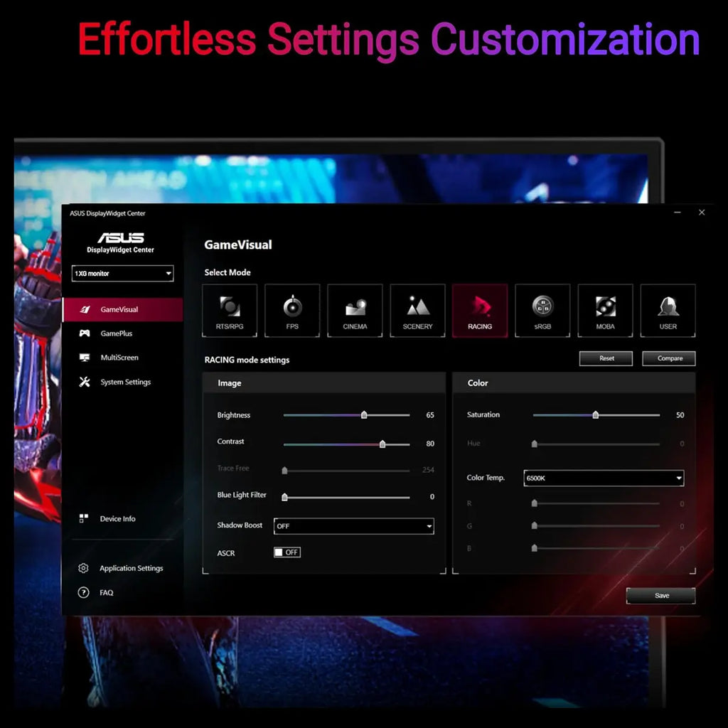 ASUS ROG Strix XG27ACMS, 27" QHD 320Hz, Fast IPS 0.3ms, HDR, USB-C, G-SYNC Compatible