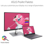 ASUS ProArt Display PA278CV 27" Monitor, WQHD 2560x1440 IPS 75Hz Adaptive-Sync 48-75Hz, 100% sRGB 100% Rec. 709 Delta E < 2 Calman Verified, USB-C 65W USB 3.1 Hub HDMI DisplayPort Daisy-Chaining
