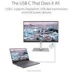 ASUS ProArt Display PA278CV 27" Monitor, WQHD 2560x1440 IPS 75Hz Adaptive-Sync 48-75Hz, 100% sRGB 100% Rec. 709 Delta E < 2 Calman Verified, USB-C 65W USB 3.1 Hub HDMI DisplayPort Daisy-Chaining