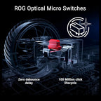 Asus Rog Keris II Ace Wireless Gaming Mouse, 42,000 DPI Optical Sensor, Up To 8000 Hz Polling Rate, Tri-Mode Connectivity, Black