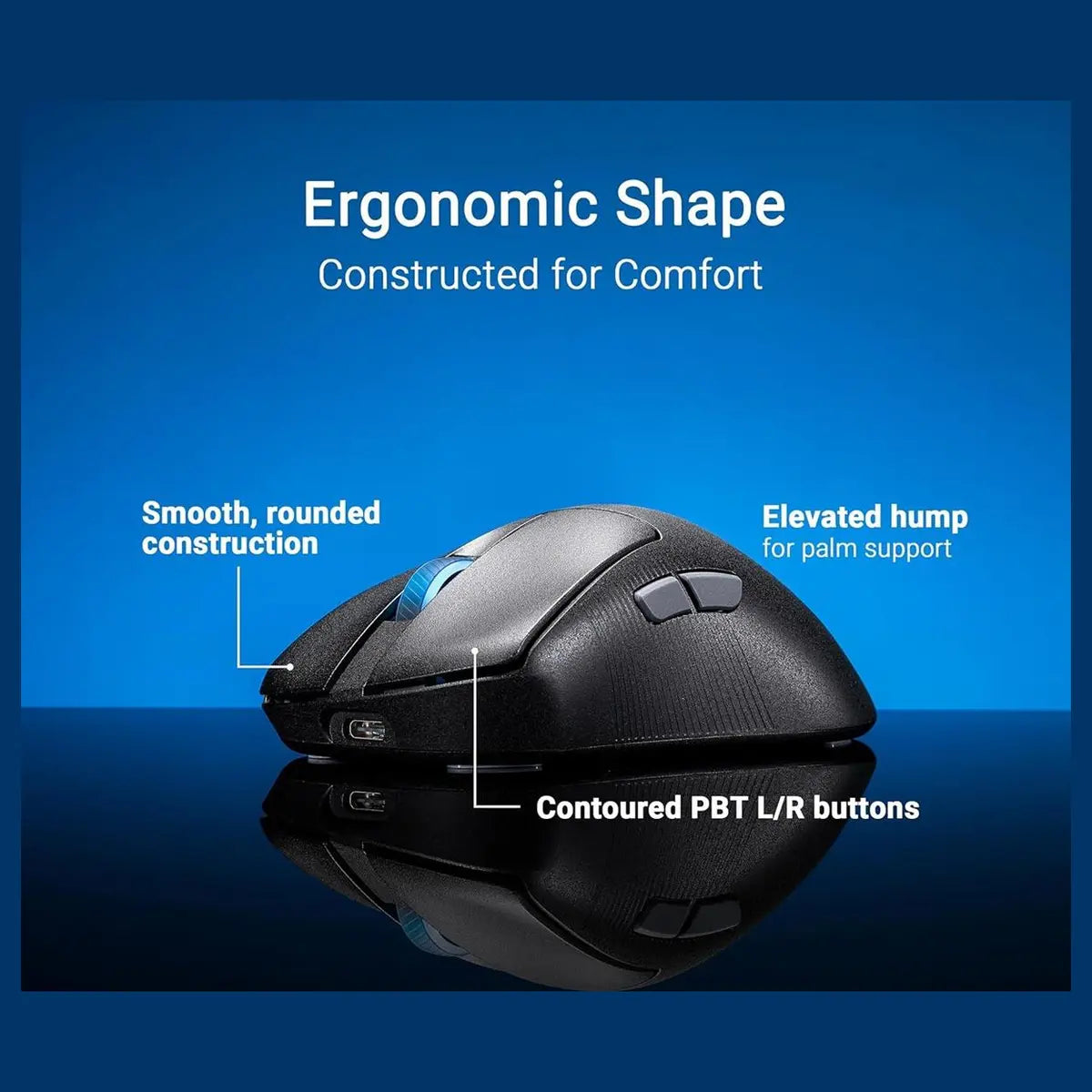Asus Rog Keris II Ace Wireless Gaming Mouse, 42,000 DPI Optical Sensor, Up To 8000 Hz Polling Rate, Tri-Mode Connectivity, Black