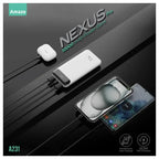 Amaze Nexus Pro 10000mAh Power Bank, 22.5W Fast Charging, Dual Input Micro USB and USB-C, Dual Output USB-A and USB-C, Model A231