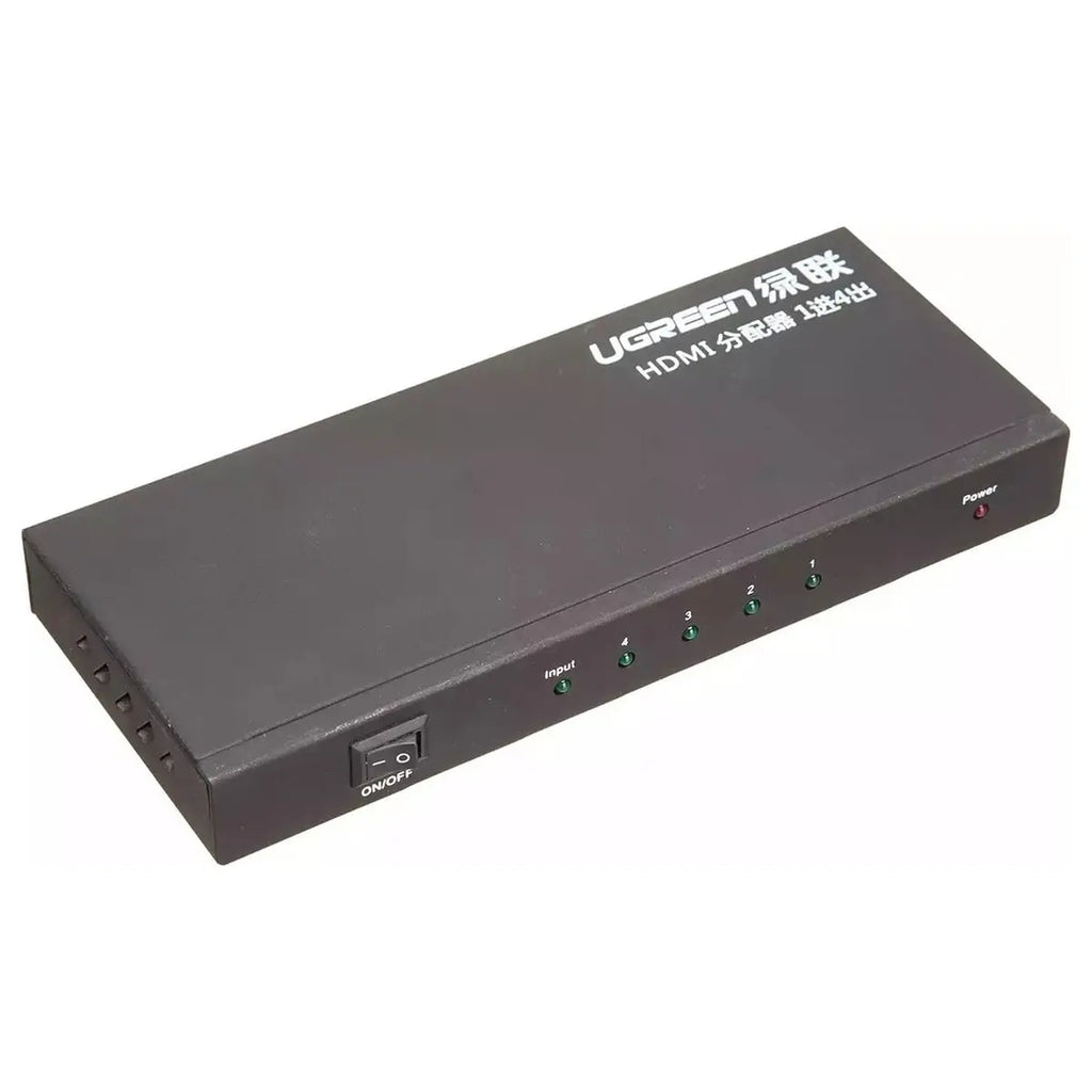 Ugreen HDMI Splitter 1 In 4 Out, 4K 30Hz, HDMI 1.4, 3D, Dolby TrueHD DTS-HD Master Audio LPCM, Plug and Play, Black, 40202