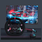 PXN A7 Gaming Gear Shifter, 6+1 Shift Lever with Handbrake Button and Shift Button for High and Low Gear, Plug and Play for PC