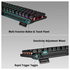 Asus Rog Falchion Ace 75 HE Gaming Keyboard, 75% TKL, Wired USB, Hot-Swappable ROG HFX V2 and V2X Magnetic Switches, Rapid Trigger Toggle, 8000Hz Polling, ROG Double Shot PBT Keycaps, Black