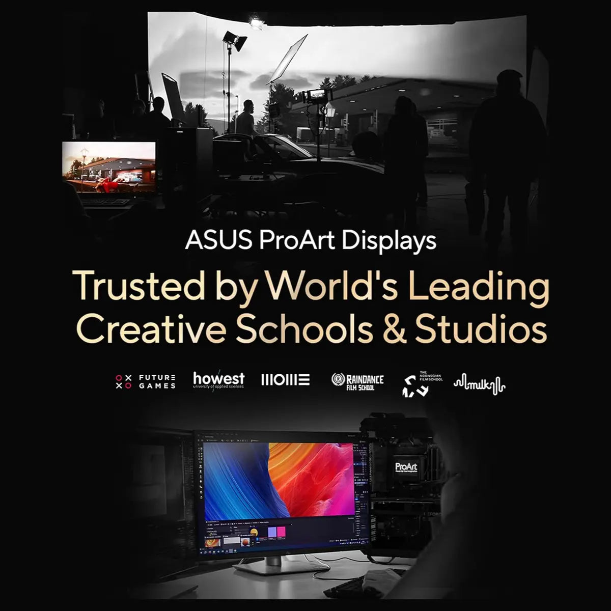 Asus ProArt Display PA32UCE Professional 4K Monitor, 31.5 Inch 3840 x 2160, IPS, HDR-10, 600nits, 98% DCI-P3, Delta E<1 Color Accuracy, LuxPixel AGLR, Light Sync, USB-C, DisplayPort, HDMI