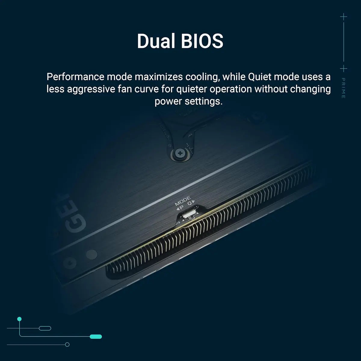 Asus Prime RTX 5080 OC Edition Graphics Card, 16GB GDDR7, PCIe 5.0, HDMI and DP 2.1, 2.5-Slot, Axial-Tech Fans, Vapor Chamber, Dual BIOS, SFF-Ready, PRIME-RTX5080-O16G