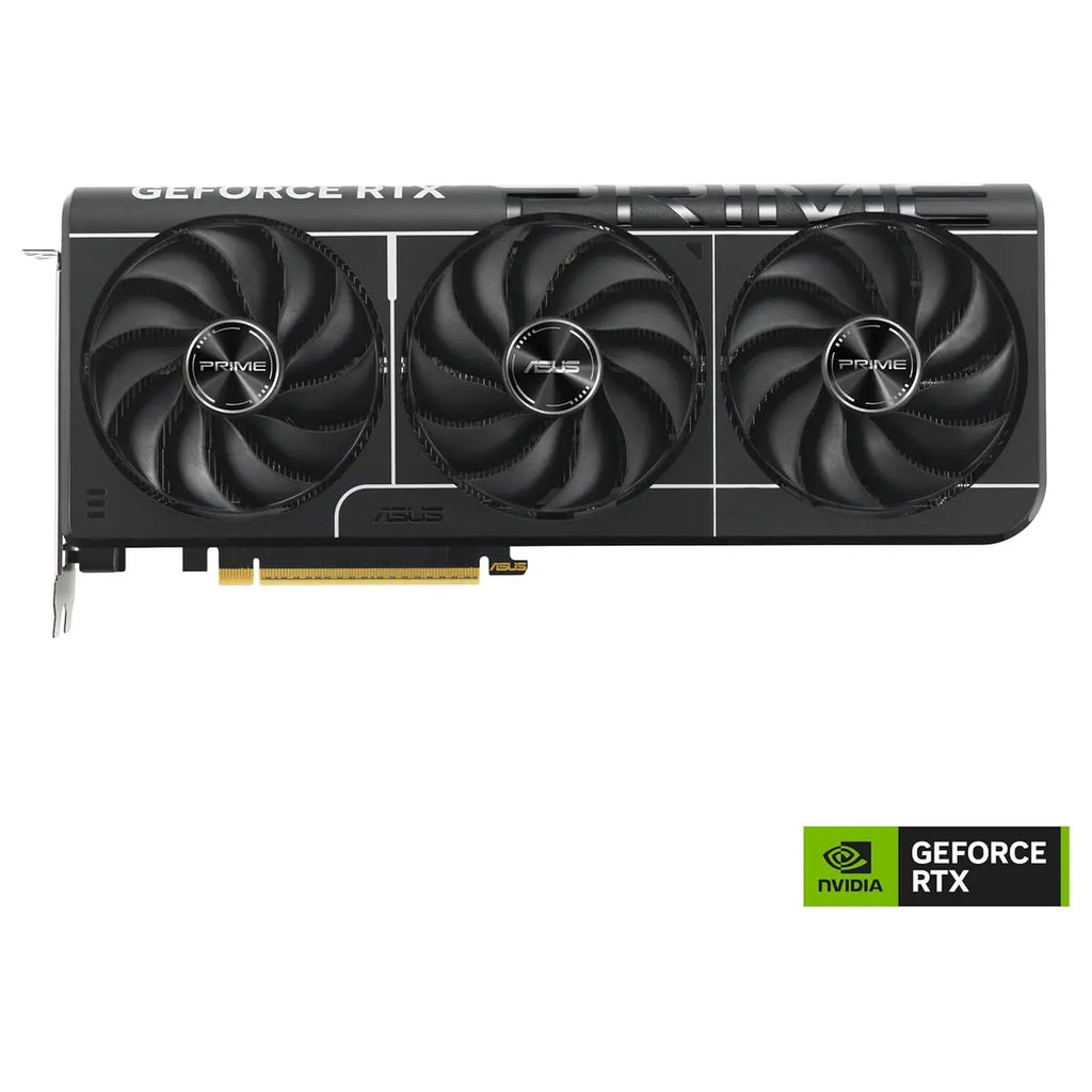 Asus Prime RTX 5080 OC Edition Graphics Card, 16GB GDDR7, PCIe 5.0, HDMI and DP 2.1, 2.5-Slot, Axial-Tech Fans, Vapor Chamber, Dual BIOS, SFF-Ready, PRIME-RTX5080-O16G