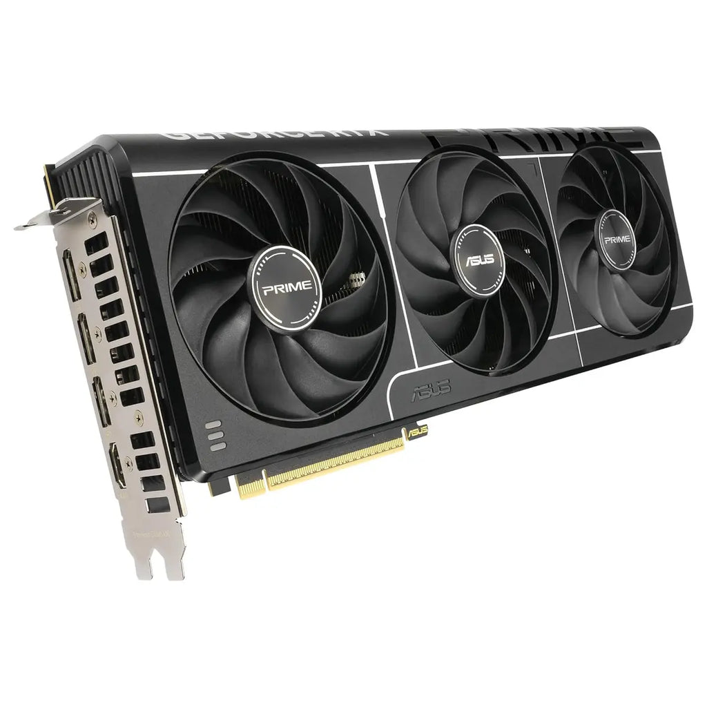 Asus Prime RTX 5080 OC Edition Graphics Card, 16GB GDDR7, PCIe 5.0, HDMI and DP 2.1, 2.5-Slot, Axial-Tech Fans, Vapor Chamber, Dual BIOS, SFF-Ready, PRIME-RTX5080-O16G
