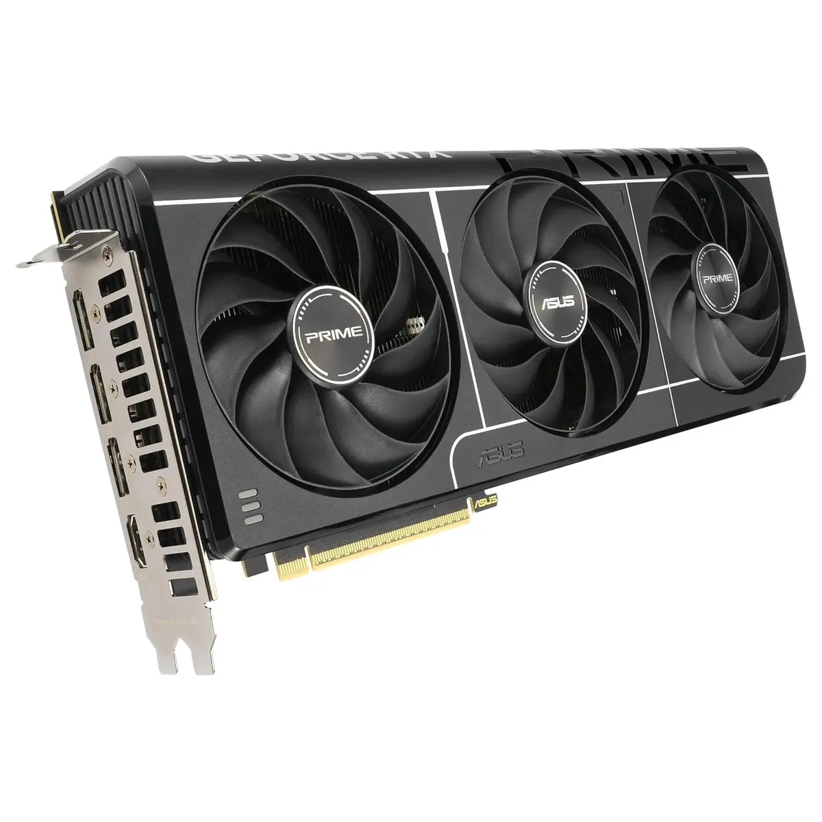 Asus Prime RTX 5080 OC Edition Graphics Card, 16GB GDDR7, PCIe 5.0, HDMI and DP 2.1, 2.5-Slot, Axial-Tech Fans, Vapor Chamber, Dual BIOS, SFF-Ready, PRIME-RTX5080-O16G